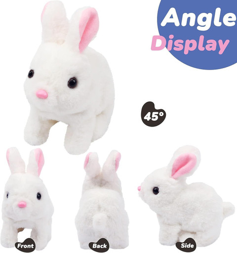 ROSE KULI Bunny Toy with Sounds Walking,Hopping Rabbit moving Ears Mouth  Educational Toy-c - 16 cm - Bunny Toy with Sounds Walking,Hopping Rabbit  moving Ears Mouth Educational Toy-c . Buy Animal (Walking