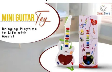 WANTON　GUITAR　玩具　未使用 Zenex store Music mini guitar sound 3D light battery (Best gift
