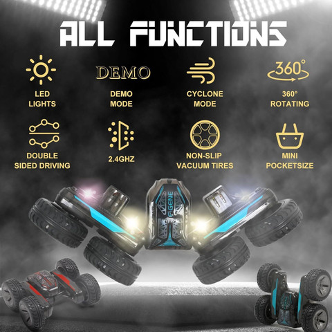 PAPASpace 4X4 Remote Control Stunt Car – 360° Dual-Sided RC