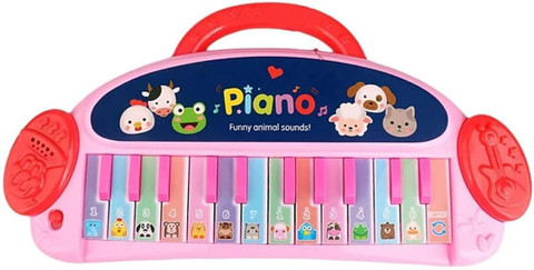 Zyamalox 24-Key Animal Sound Piano: Portable Musical Toy with