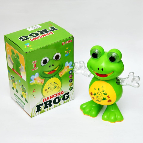 HappyBive Dancing Frog Toy with Vibrant Light Effect & Musical