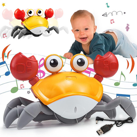 Wembley Baby Toy Crawling Crab Toy Infant Toddlers Tummy Time Dancing  Musical Moving Toy