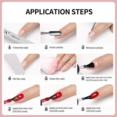 D.B.Z. Gel Nail Art Kit with Nail Art tools - 48 watts UV Lamp