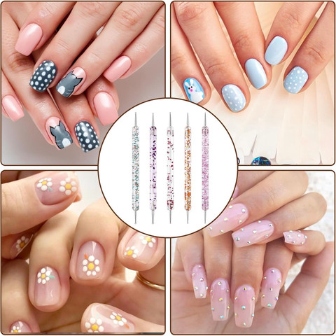 EVERERIN Way Dotting Pen Tool Nail Design Dotting Tool for Gel Polish  Decoration