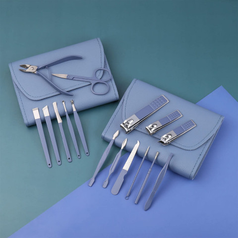 MENARD EMBELLIR 新 16セット MINARA 16 In 1 Manicure, Pedicure & Grooming Kit Blue - Price in
