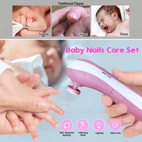 ZURU BUNCH Baby Nail Trimmer with Grinding Heads Safe for New Born Safe  Electric Nail Kit
