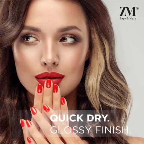 honey☻ ZM Zayn & Myza Breathable Nail Enamel Glossy Finish & Water