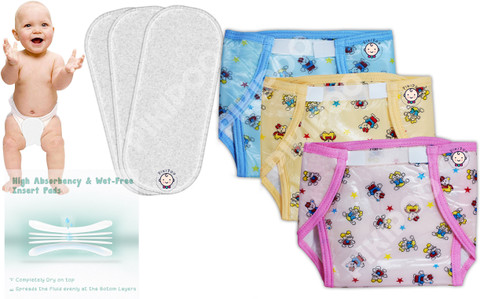 BABY LOOKS Waterproof Reusable Cotton Pads Plastic diapers for