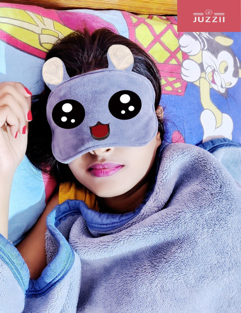 Juzzii Velvet Cute Baby Doll Sleeping Blindfold Eye Mask for Men Women Girl  Boy Eye Shade