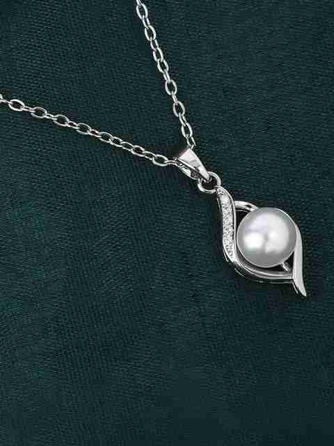 BISHTY Silver Pearl pendant chain for women girls Birthday Gift