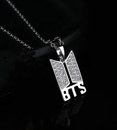 AVR JEWELS Korean BTS Army Necklace For women and girls Silver
