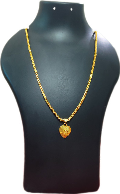 TGS GOLD COVERING Traditional Dollar Chain for Womens 24 Inch Gold-plated  Plated Copper Chain
