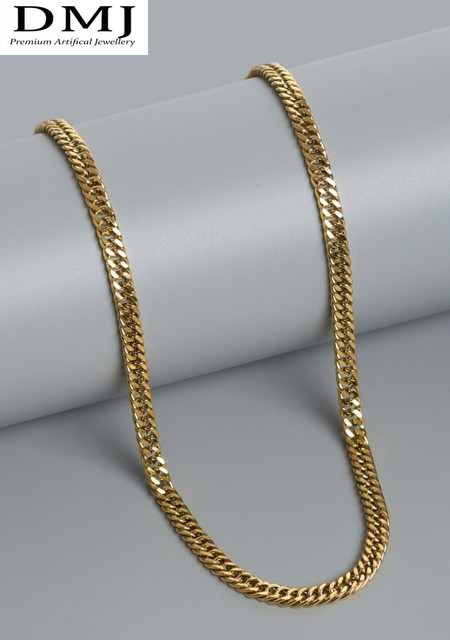 DMJ 24Inch Premium (HighQuality) Finely Detailed Handmade Chain in  GoldPlating Gold-plated Plated Brass Chain