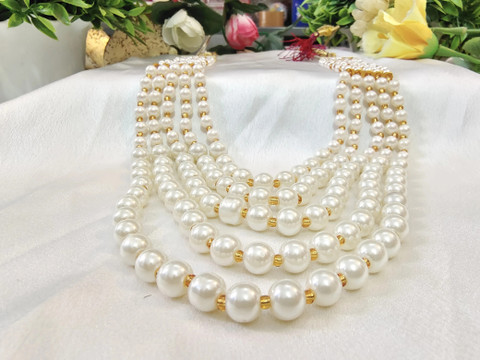 ElementR Simple Moti Mala For Men (Dhulla) Women (Wedding/party) l