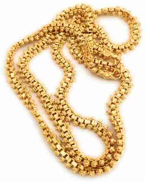 Hanaa Gold Plated One Gram Gold Chain 30 Inches Chain Cubic - Main Image