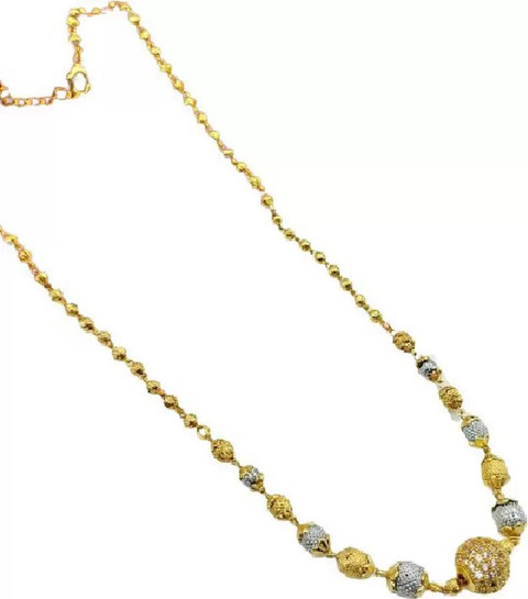 Arti creations Gold Platinum Tone AD Balls Dokiya Chain Cubic - Main Image