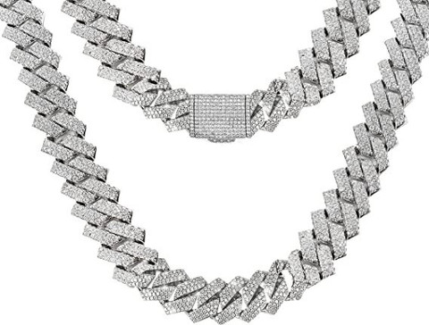 Gold Necklace Cz Diamond Cuban Chain Wholesale Fashion Hip Hop