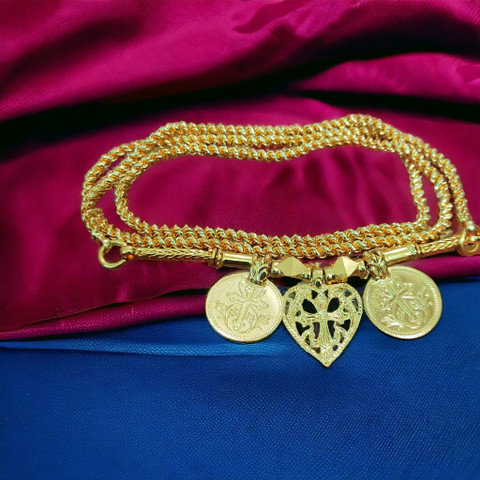 TGS GOLD COVERING Traditional Christian Thali Chain for Womens 24 Inch  Gold-plated Plated Copper Chain