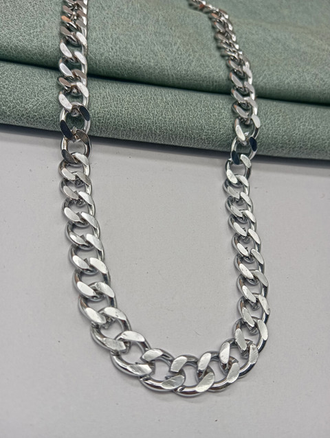 JIPPA SILVER CHAIN NECKLACE FOR MEN Silver Plated Metal Chain
