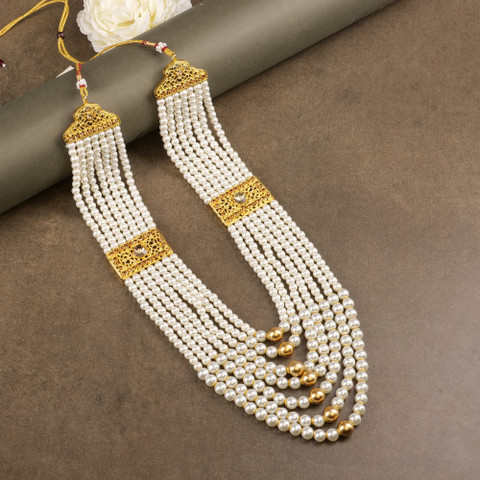 Gold Necklace Designs Moti Haar For Man Maharaja Haar Groom