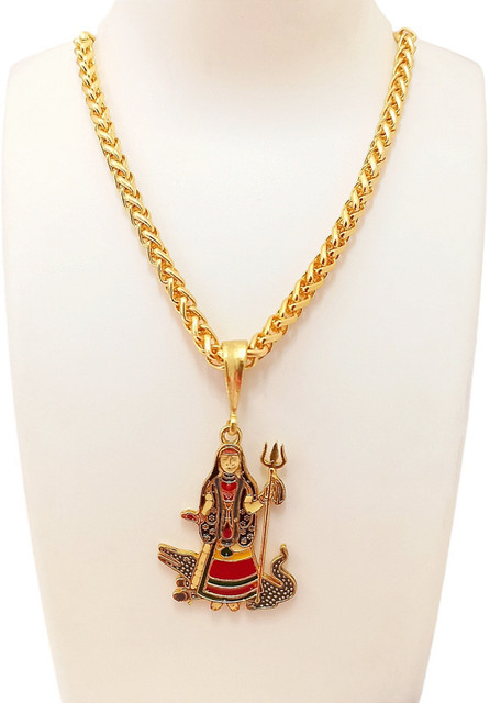 SAPNA PALACE KHODIYAR MAA PENDANT WITH ADOROBLE CHAIN Gold-plated