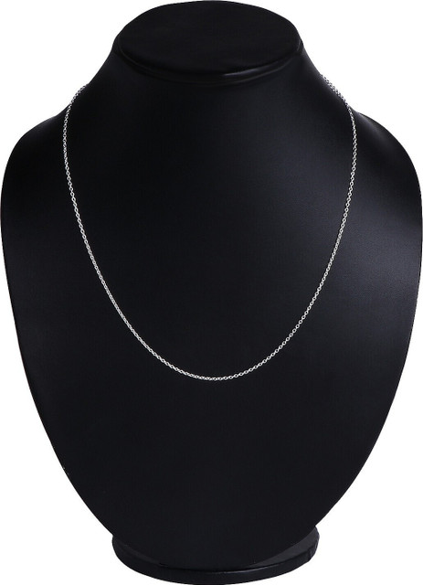 mystigo Fine Quality Anchor Cable Silver Chains Pure 925 Sterling Silver  Thin Elegant (Thread Chain) Italian Silver Chain For Girls Women Boys 