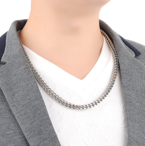 ADF Chains for Pendants 22 Inch, Stainless Steel Wheat Chain 5mm for  Silver Plated Stainless Steel Chain