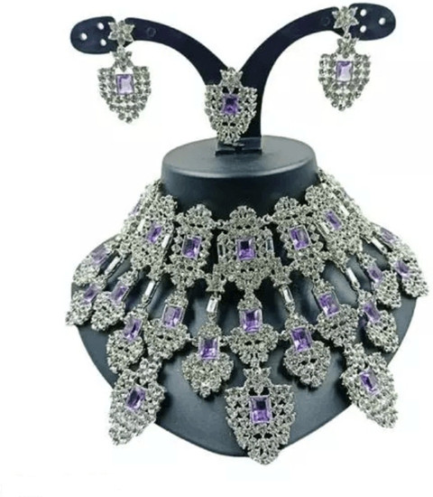 zefrokart Kiara Advani Wedding Jewellery Set white stone jewellery