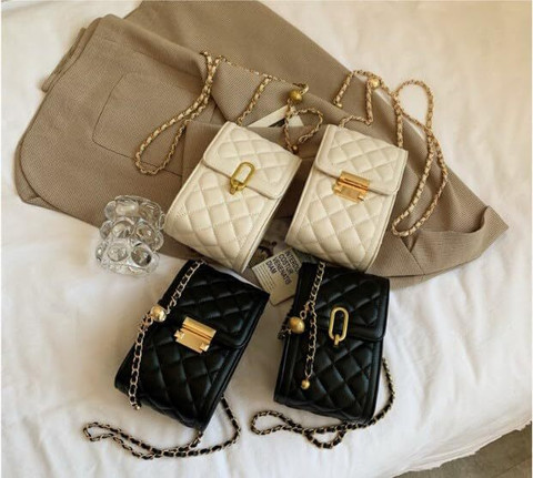 Tia Golden Chain with Premium Black Leatherette Strap for Purse Bags-120cm  Leather Chain