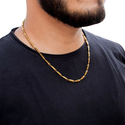 Gold Plated Most Popular Mens Necklace Fashion Frill Golden Men