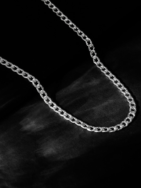GIVA 925 Silver Bravura Chain for Him| Gift for Men|Lifetime Plating|6  Month Warranty Rhodium Plated Sterling Silver Chain