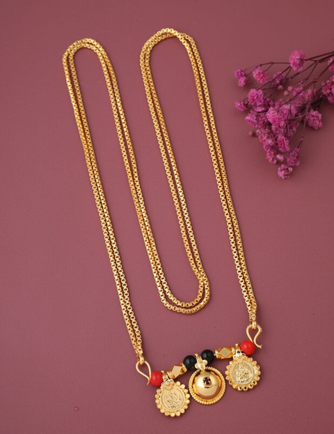 YANA JEWELLRY GRAM GOLD PLATED 30 IN LONG DOUBLE BOX CHAIN VATI