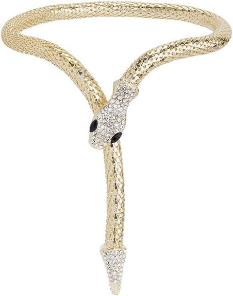 vien Snake Necklace for Women,Girls Rhinestone Vivid Animal Choker