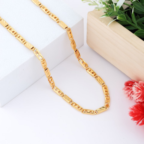WGMONEY gram Stylish Heavy Golden Neck Men Chain “20” Inches