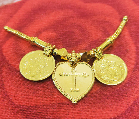 TGS GOLD COVERING Traditional Christian Thali Without Chain for Womens 24  Inch Gold-plated Plated Copper Chain