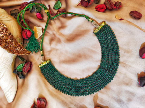 ElementR New Simple Green Crystal Choker Necklace Jewellery For