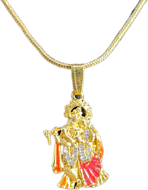 shri haridas Radha Krishna Locket Gold-plated Plated Alloy Chain
