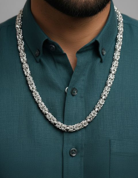 VEDARTHi Silver Plated Alloy Chain - Image 7