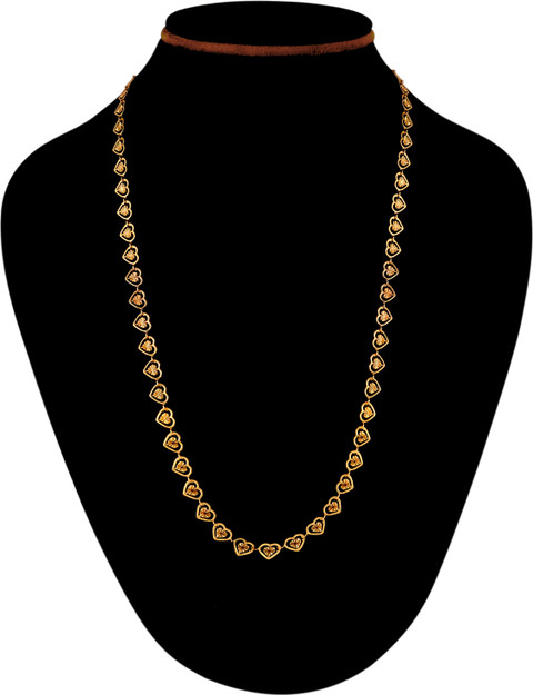 Fashion Frill Golden Gold Chain Gram Men Women 22 Inches Gold
