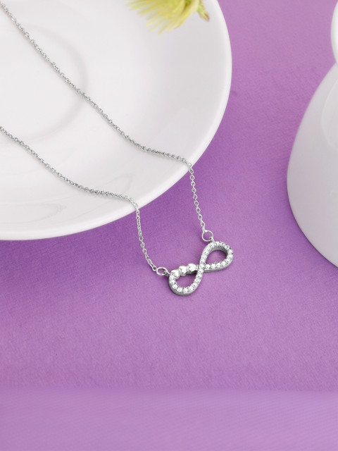 GIVA 925 Silver Heart Necklace|Lifetime Plating|6 Month Warranty