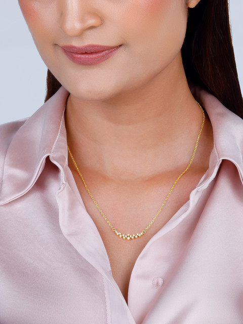 GIVA 925 Silver Zircon Gold-plated Plated Sterling Silver Necklace