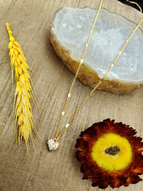 DHARM JEWELS Jewellery American Diamond One Gram Gold Plated