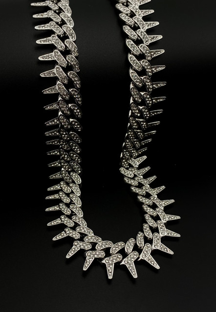 SAFISHA Hip Hop Cuban Mc Stan Chain Diamonds Plated Men Ice Chain