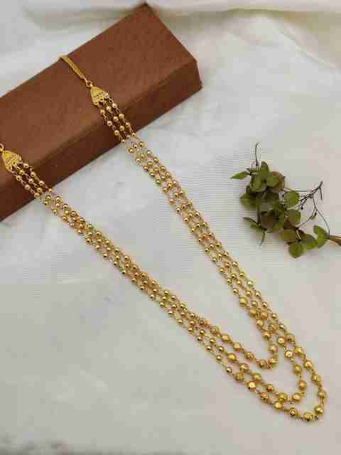 DHARM JEWELS Fancy Gold Plated Layer Gold Mala For All age women
