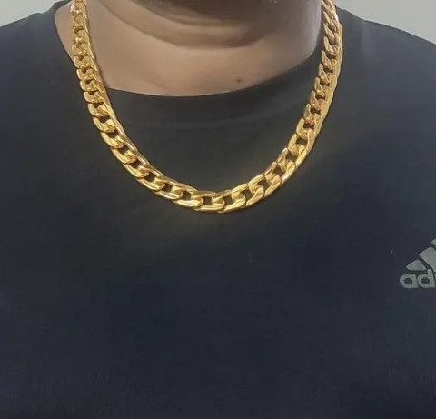 Chabhavi gram High Quality Indian Polished “20” Inches Gold Chain for Men  and boy Copper Chain