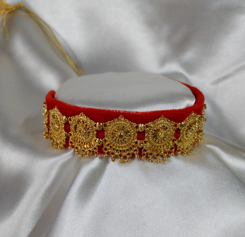 Choker Gold Guluband Necklace Design Elegance Pahadi Gulaband