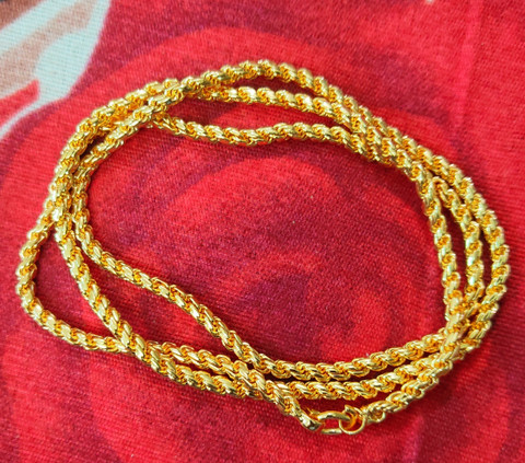 TGS GOLD COVERING Traditional Murukku Chain for Womens 24 Inch
