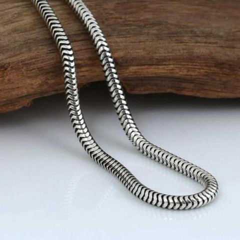 Snake Silver Gents Chain House Of Common Silver Plated Snake Chain