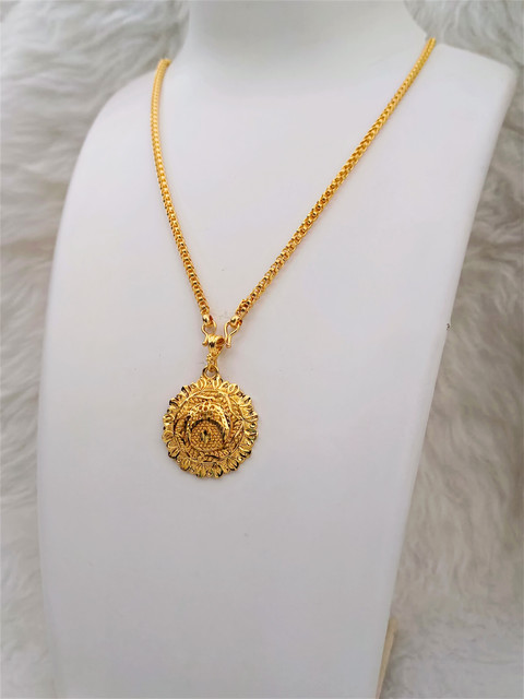 HN JEWELLERY One Gram Gold Plated Chain Pendant Jewellery Necklace