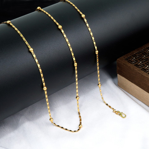 Fashion Frill Golden Chain Thin Light Weighted Chain Artificial